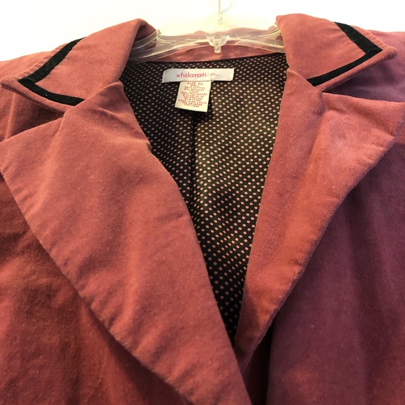 🌸HP🌸Xhilaration Mauve Blazer w/Black Trim Sz: XL - Picture 2 of 6